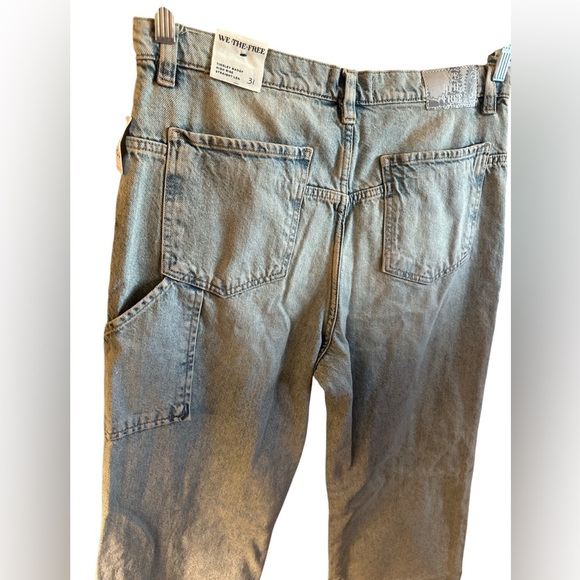 We The Free Tinsley Jeans Size 31 Light Wash Baggy High Rise Straight Leg - Picture 6 of 13